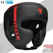 RDX Headgear for Boxing, MMA Training, Adjustable Padded KARA Head Gear for Cheeks, Forehead and Ear Protection, Muay Thai Headgear, Kickboxing,