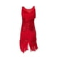thumbnail image 1 of Vestido de baile latino Salvador con flecos y borlas Rojo S, 1 of 10