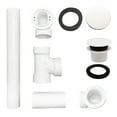 thumbnail image 6 of Westbrass Sch. 40 PVC Bathtub Assembly with Tip-Toe Drain and No-Hole Overflow, Powder Coat White, 6 of 15