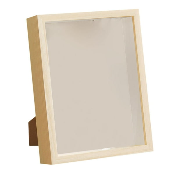 Marco de caja de sombra de madera, decoración de pared, marcos de fotos de mesa, vitrina de recuerdos para