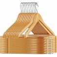 thumbnail image 1 of 30 Ganchos para Ropa de Madera. Gancho Giratorio 360°, Calidad Premium, Ganchos para Pantalones, Abrigos y Ropa Pesada. Resistentes, Elegantes y Duraderos, 1 of 7