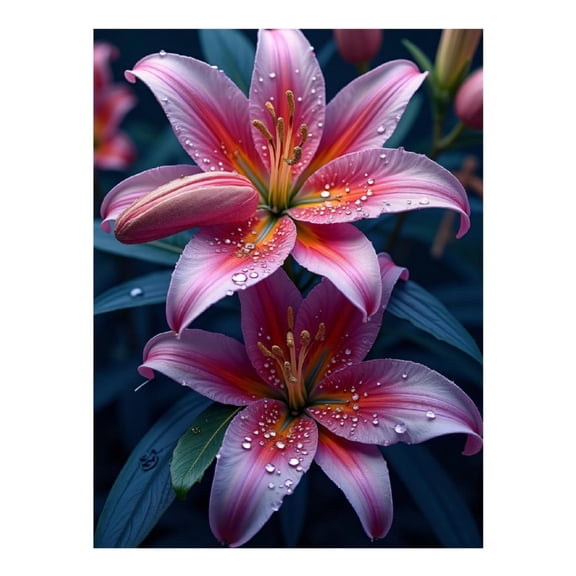 Diamond Art Kit for Adults, Realistic Floral Print No.500 Diamond Painting for Adults Beginners, 5D DIY Diamond Art Painting Kits, Colorful Diamond Painting Craft for Home Decor 12x16