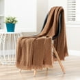 thumbnail image 2 of Chanasya Textured Waffle Acrylic Throw Blanket With Tassels - Lightweight and Super Soft Modern Woven Blanket for Couch, Home, Living Room, and Bedroom Décor(50x65 Inches) Blanket, 2 of 6