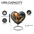 thumbnail image 2 of Yatskia Sunset Rooster Urn for Ashes Adult Male, Small Urns for Human Ashes Keepsake, Cremation Burial Urns for Human Ash, (Heart Pack of 1, 3 Inch), 2 of 8