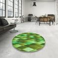 thumbnail image 4 of Ahgly Company Machine Washable Indoor Rectangle Transitional Green Area Rugs, 2' x 5', 4 of 7
