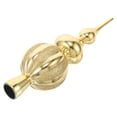 thumbnail image 6 of OFFIGAM Spherical Christmas Tree Topper Golden Plastic Xmas Treetop Decoration for Holiday Party 9.04X2.63X2.63in, 6 of 11