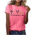 thumbnail image 1 of Mujeres Manga Corta de Verano Tops Pascua Impresa Cuello Redondo, Blusa de Moda Casual para la Primavera, 1 of 4