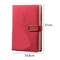 thumbnail image 2 of Thick Business Notebook A5 Buckle Sheepskin Notepad(Deer Head Design) PU Leather Notepad,Diary Gift, 2 of 5