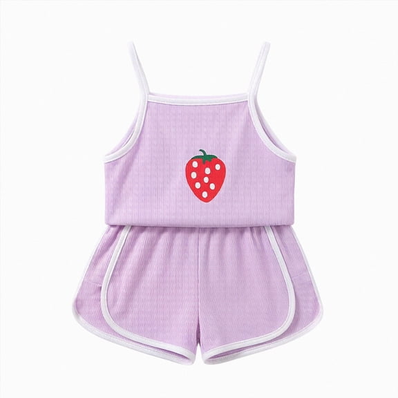 zaveiop Toddler Baby Girl Summer Outfits Crochet Sleevless Ruffle Tank Top Dress and Bermuda Shorts Set Vintage Boho Clothes (Purple, 6-12 Months)