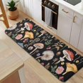 thumbnail image 5 of Red Mushroom Flower Black Pattern Kitchen Rug Mat,Kitchen Runner Rugs Non Skid Washable,Decorative Kitchen Floor Mats for Kitchen,Sink,Laundry,17"x47.2", 5 of 7