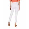 thumbnail image 3 of Numero Womens Mid Rise Crop Distressed Jeans, White, 26, 3 of 4