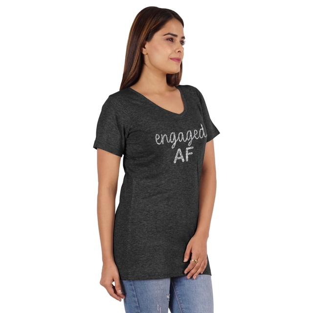 Inkdotpot T-Shirt Fiancé AF pour Mariée Fête de Célibataire T-Shirt de Mariage