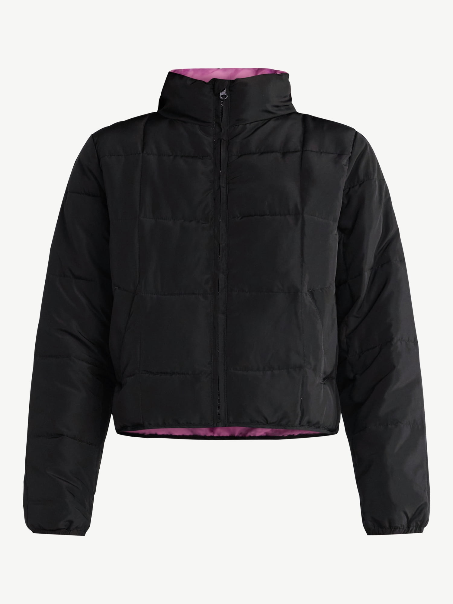 No Boundaries Packable Puffer Jacket, Women's and Women's Plus Sizes XS-4X