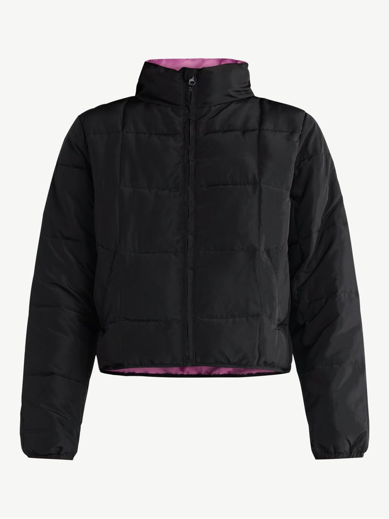 No Boundaries Packable Puffer Jacket, Women's and Women's Plus