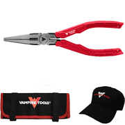 VT-001-7LNPC VamPLIERS 7.5" Long Nose Pliers, Stripped Screw Removal  Pliers, Screw Extractor with Tool Pouch and Cap
