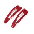 thumbnail image 1 of 2pcs Pearl Hair Hair Clip Pearl Hairpins Set Barrettes Styling Hair Accessories Water Drop Style for Women Girls Ladies (Red), 1 of 3