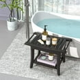 Bambloom Shower Bench,Waterproof Shower Stool,Bamboo Shower Chair with