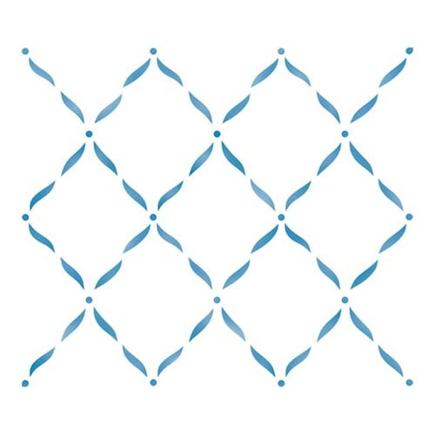 Ribbon Lattice Wall Stencil SKU 1807 by Designer Stencils Walmart
