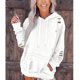 thumbnail image 2 of Sudadera con capucha de manga larga para mujer, informal, cómoda, con bolsillo, para el hogar, viajes, oficina, compras, blanco, 2XL, 2 of 5
