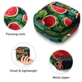 thumbnail image 3 of Watermelon Sanitary Napkin Bag Period Purse Small Storage Bag Pouch Case Travel Organizer Zipper Pouch 4.7x6.6x6.6 in Velvet Oxford Cloth Sponge Fabric Storage Bag for Sanitary Napkins, 3 of 6