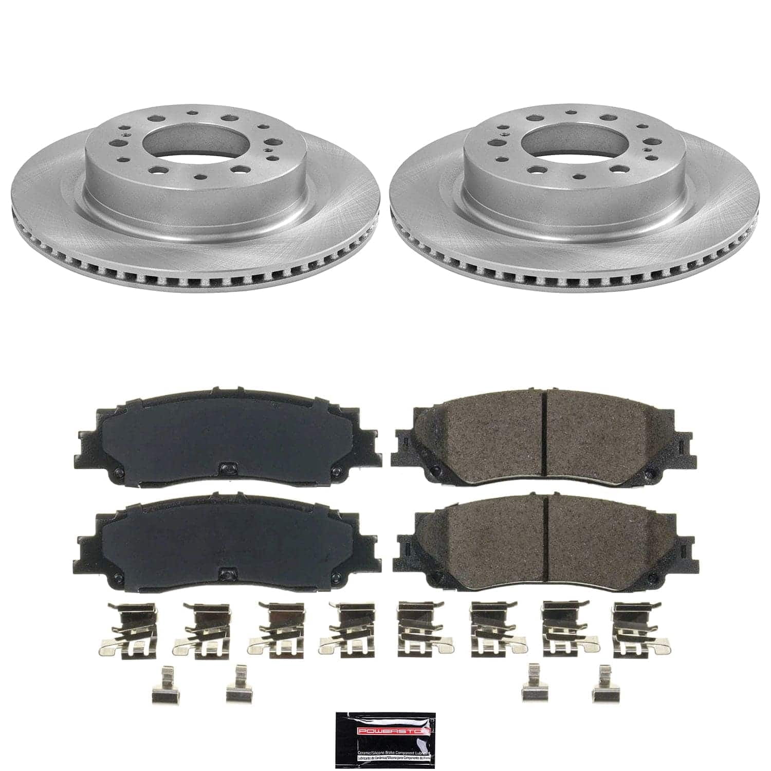PowerStop Rear Autospecialty Brake Pad and Rotor Kit for Toyota Sequoia 2023-24, Toyota Tacoma 2024, Toyota Tundra 2022-24, KOE8938