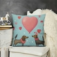 thumbnail image 2 of YINGXI Valentines Day Pillow Covers, Valentines Day Weenie Dog Gifts for Women, Valentines Day Decor, Valentines Day Gifts for Him Her Lover 24x24in, 2 of 5