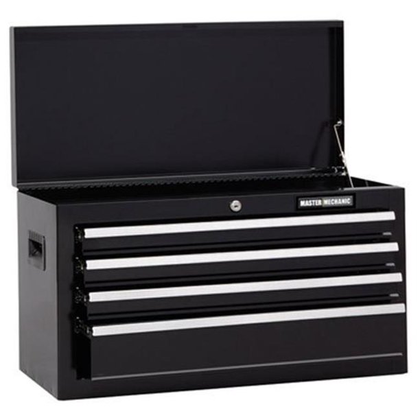 Waterloo Industries 156018 26 in. 4 Drawer Master Mechanic Chest, Black
