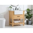 thumbnail image 2 of 30 inch single bathroom vanity in natural wood, 2 of 8