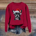 thumbnail image 5 of Fiaer Crew Neck Women Christmas Sweatshirts Long Sleeve Fog Printed Tops Plus Size Casual Fashion Fall Cozy Pullover XXL, 5 of 5