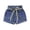 Blue-4, variant on Gytharion Toddler Girls Denim Shorts Cute Solid Elastic High Waist Jeans Summer Casual Beach Jean Shorts for Kids, 1-8 Years