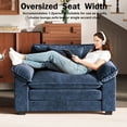 thumbnail image 5 of WACASA Modern Accent Chair and a Half, 49.5'' W Oversized Chairs in Living Room, Chenille Comfy Reading Chair, Armchair with Wide Armrests, Blue, 5 of 10
