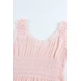 thumbnail image 4 of ABPHQTO Vestido midi de cintura alta sin mangas fruncido con fruncido albaricoque para mujer, 4 of 5