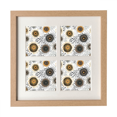 thumbnail image 1 of Fleurs Jaunes Taches Noires Cadre Mur Table Affichage 4 Ouvertures Image, 1 of 3