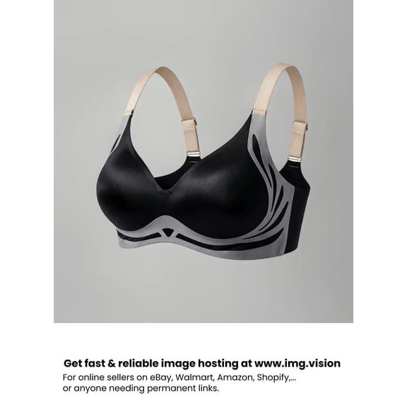 Seamless Wireless Lift Bra – SMC Ultimate Comfort Everyday Large T-Shirt Bra, Smooth Full Coverage Bralette with Supportive Wide Straps