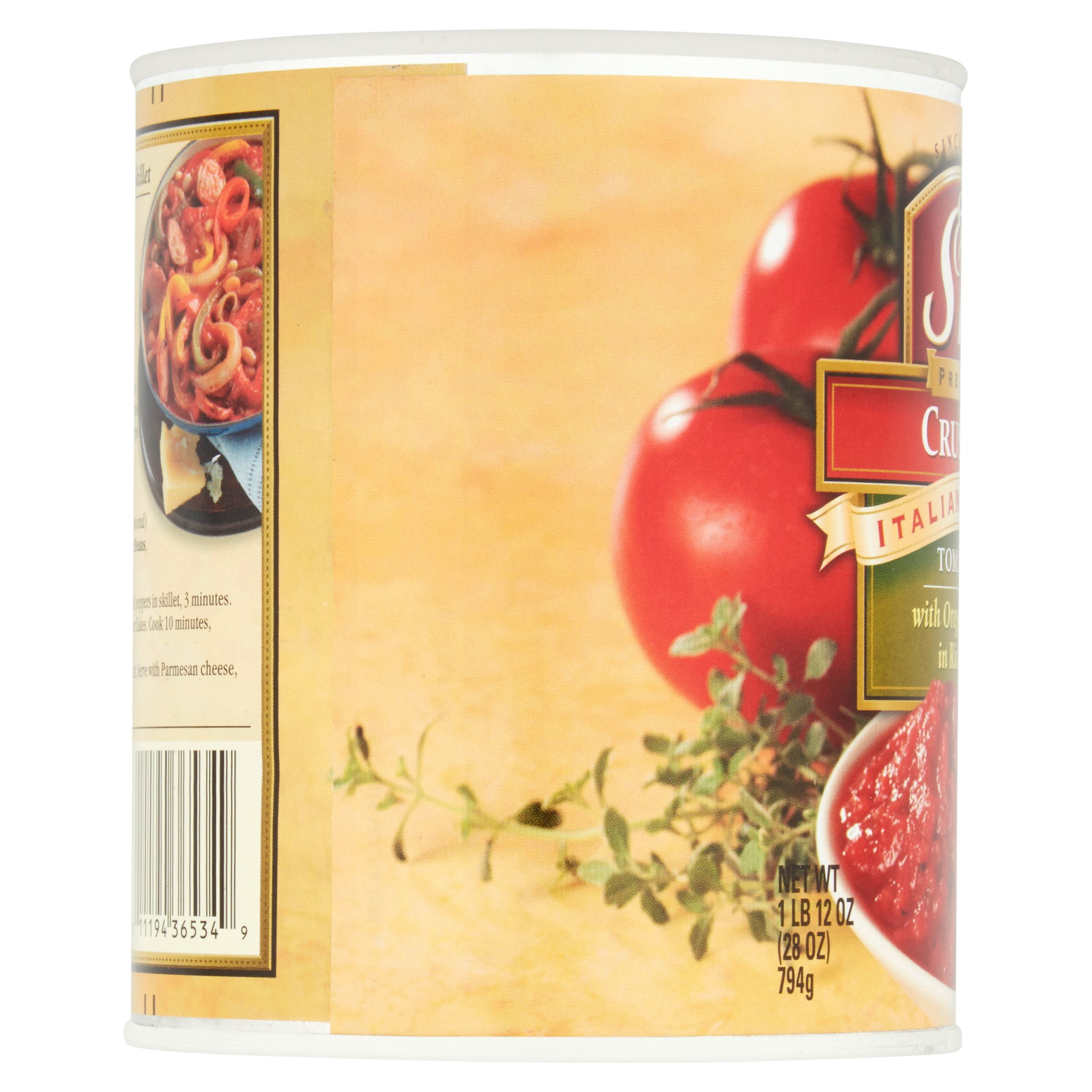 (6 pack) S&W Crushed Tomatoes with Oregano Basil, 28 oz Can