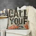 thumbnail image 2 of YINGXI Text Your Mom Reversible Linen Throw Pillow Case, Double Sided, Freshman Gift, , for , Son Gifts, College Room Decor for Sofa 22x22in, 2 of 5