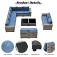thumbnail image 3 of Ovios 12 Pieces Outdoor Furniture All Weather Wicker Patio Conversation Sectional Sofa Set with Side Table for Garden Backyard, 3 of 6