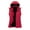 Red, variant on KVE Women's Hooded Softshell Vest Fleece Lined Windproof Zip Up Sleeveless Jacket Lightweight Coat for Running Black Small