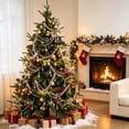 thumbnail image 5 of Clear Acrylic Crystal Swag Garland Ornaments,3Pcs Triple Layer Teardrop Bead Chain with Hooks for Christmas Tree, Wedding Mantel Party Home Decor, 15.75in by XSAOP, 5 of 6