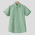 thumbnail image 5 of Cyber&Monday Deals Dyegold Linen Shirts For Men Short Sleeve Button Down Dressy Shirt Summer Casual Classic Beach Clothing Plus Size Cotton Top, 5 of 6