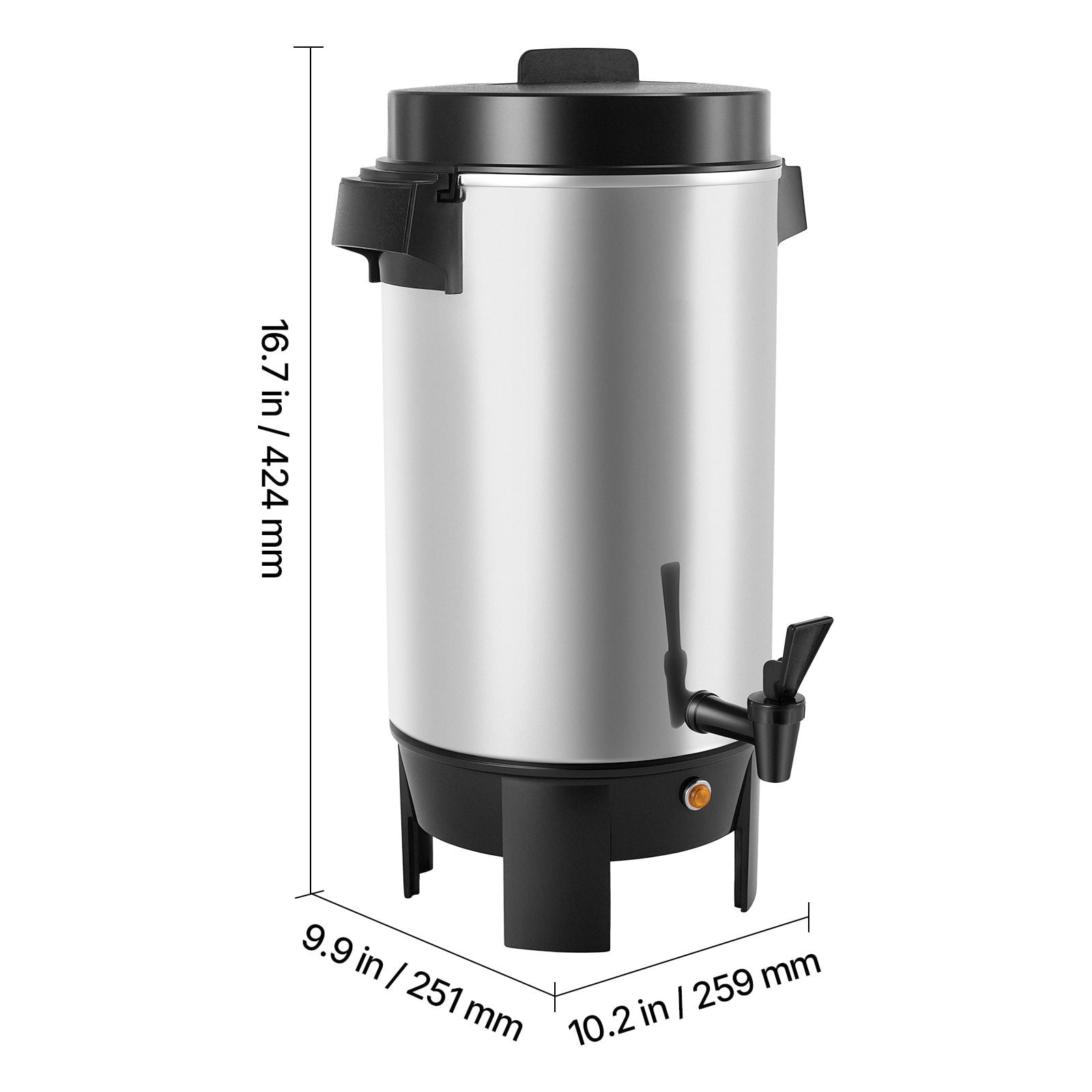 Commercial Coffee Urn 6L/203oz 40 Cups 1090W with Reusable Filter for Restaurant Office Banquet