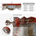 thumbnail image 6 of Red Brown Tie Up Valance Curtains for Windows, Kitchen Curtains Window Treatments, Blue White Modern Rustic Neutral Graffiti Art Short Window Shades Valances for Bedroom Bathroom Cafe 54"x18", 6 of 8