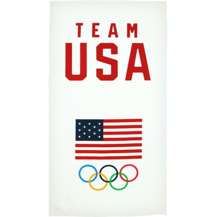 Team USA Bath & Beach Towel, 30 x 60", Soft Cotton