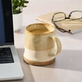 thumbnail image 6 of Kamenstein 4 Piece Round Acacia Coaster Set with Recessed Center, 6 of 9