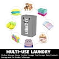 thumbnail image 5 of Kudosale Foldable Canvas Laundry Bag with Handles, Light Gray, 5 of 9