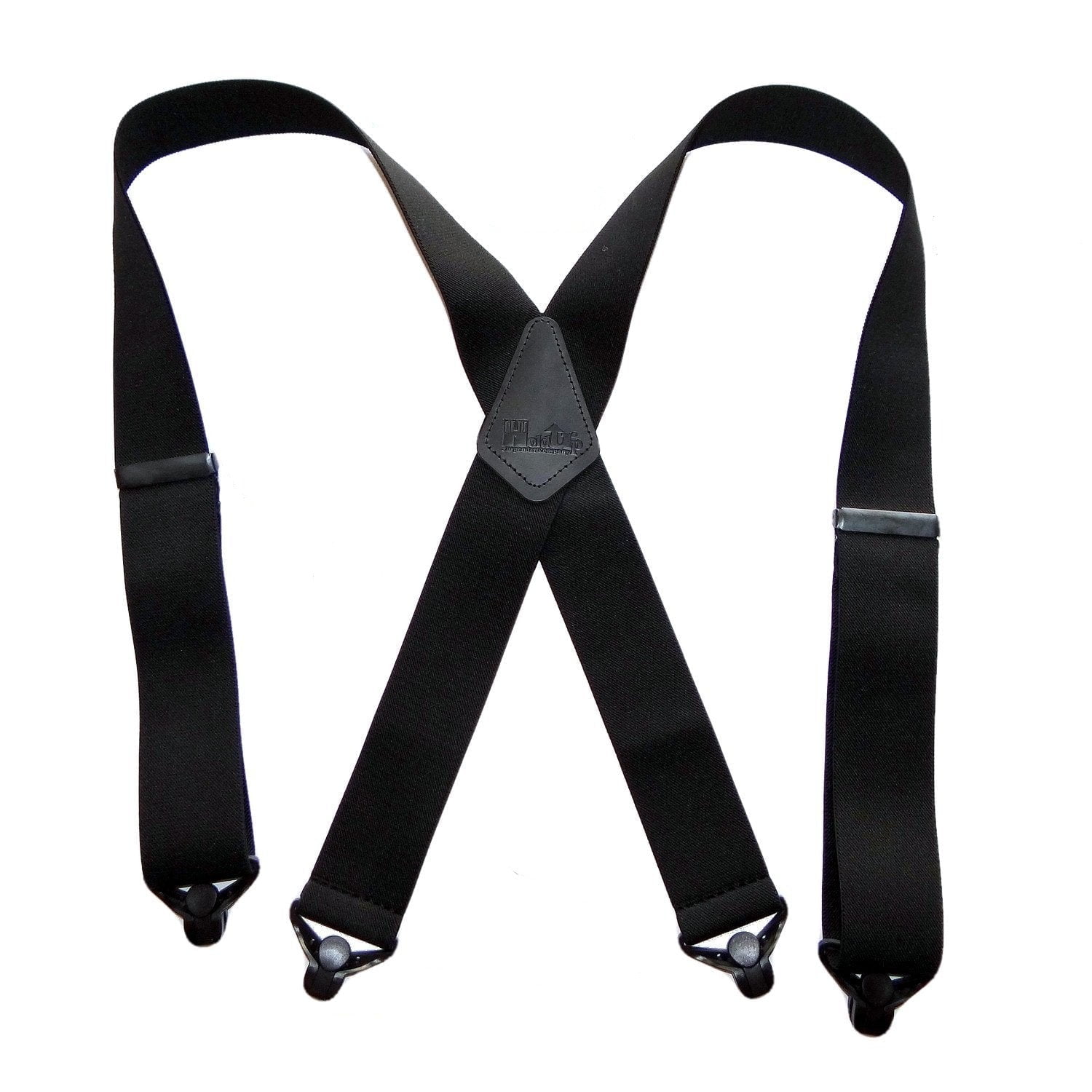 X-back Holdup Shadow Black Heavy Duty Work Suspenders with jumbo Patented Gripper Clasps