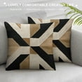 thumbnail image 3 of Wuche Black White Coffee Throw Pillow Cover,Boho Tribal Geometric Pillowcase, Modern Farmhouse Brown Cushion Case for Couch Sofa Bed Multiple specifications, 3 of 5
