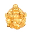 thumbnail image 1 of Estatua de Buda, escultura, figura de buena suerte Feng Shui para estante de colección o mesa Oro, 1 of 9