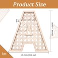 thumbnail image 2 of Hollow Wooden 3D Letter Wall Stickers for Home Wall Interior Background Decoration Letter.A 300x281x10mm, 2 of 6