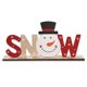 thumbnail image 1 of Letrero de chimenea decorativo de madera de Navidad, decoración artesanal de mesa para el hogar, decoración rústica de boda, figurita, suministros para mesa, muñeco de nieve sidaley HA008953-02B, 1 of 6